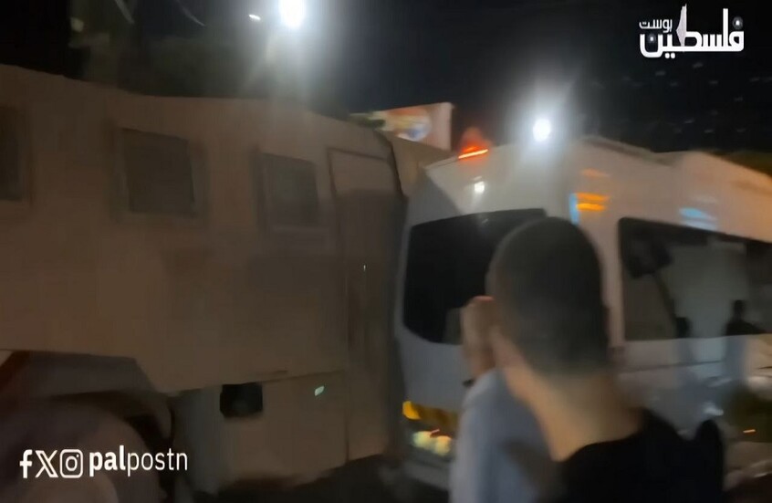 آليات إسرائيلية تصطدم عمدا بحافلة تقل حجاجا في جنين